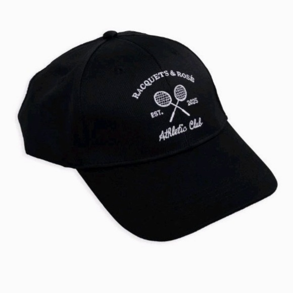 Gertex Accessories - GERTREX Embroidered Stitching Racquets & Rosé Athletic Club Hat Ball Cap